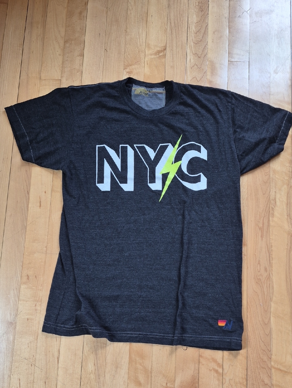 Aviator Nation NYC Lightning Governor’s Ball Collection Tee – Charcoal –